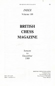 BRITISH CHESS MAGAZINE / 1989 vol 109, Index