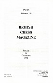 BRITISH CHESS MAGAZINE / 1990 vol 110, Index