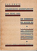 1930 - CHALUPETZKY/TOTH / SAN REMOL/N 5441   1. ALJECHIN