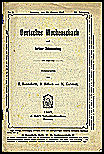 DEUTSCHES WOCHENSCHACH / 1907 
vol 23, no 3