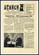 SCHACH (DDR) / 1954 vol 8, no 1-22, compl.,