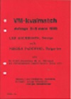 1976 - PROGRAM / ARBOGA VM-kvalmatch Ulf Andersson vs Padevski