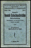 KAGAN´S NEUESTE SCHACHNACHRICHTEN / 1922 Heft 1