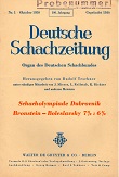 DEUTSCHE SCHACHZEITUNG / 1950 (October) vol 100, no 1